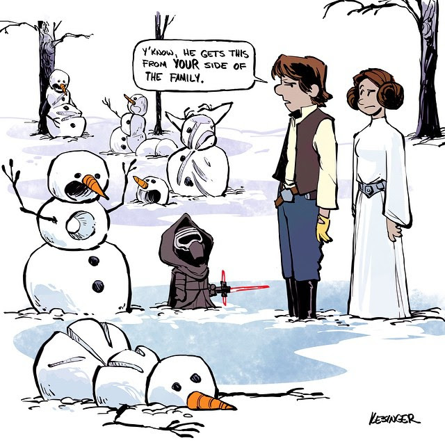 Calvin and Hobbes re-imagined in the Star Wars universe
