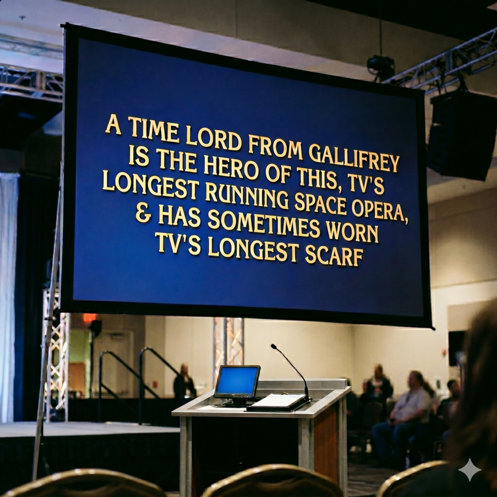 A TIME LORD FROM GALLIFREY IS THE HERO OF THIS, TV'S LONGEST RUNNING SPACE OPERA, & HAS SOMETIMES WORN TV'S LONGEST SCARF